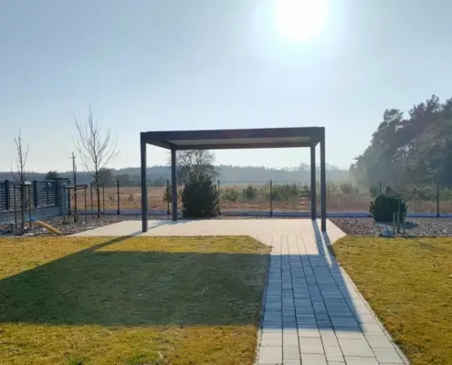 Wolnostojąca pergola tarasowa Ombra Grande – realizacja