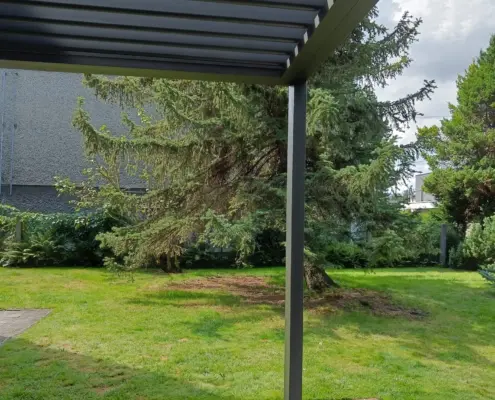 Nowoczesna pergola tarasowa SOLE – realizacja Katowice.