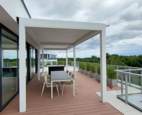 Pergola odporna na wiatr – realizacja Mielno