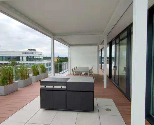 Pergola odporna na wiatr – realizacja Mielno