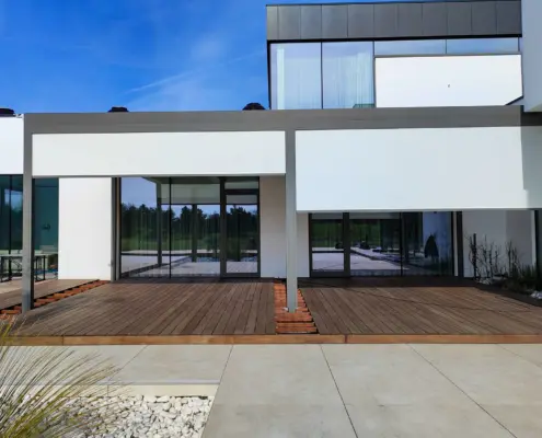 Zadaszenie tarasu o powierzchni ponad 49 m2 – pergola Perla – realizacja Dolnośląskie (okolice Wrocławia)