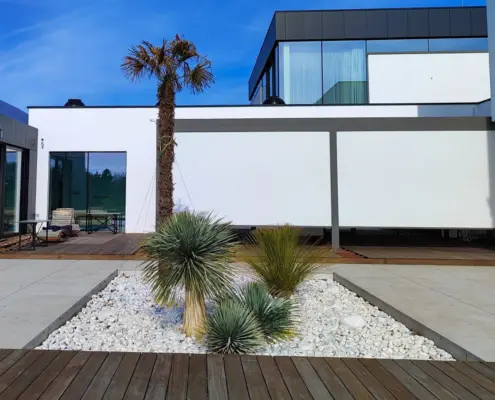 Zadaszenie tarasu o powierzchni ponad 49 m2 – pergola Perla – realizacja Dolnośląskie (okolice Wrocławia)