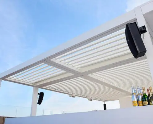 Pergola Ombra, wyposażona w lamelowy dach