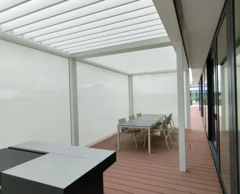 Pergola odporna na wiatr – realizacja Mielno
