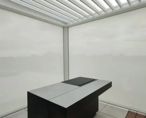 Pergola odporna na wiatr – realizacja Mielno