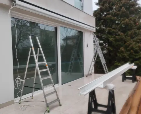 Pergola jako część projektu domu – realizacja w Warszawie – La Pergoletta