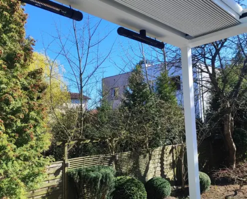 Pergola jako część projektu domu – realizacja w Warszawie – La Pergoletta